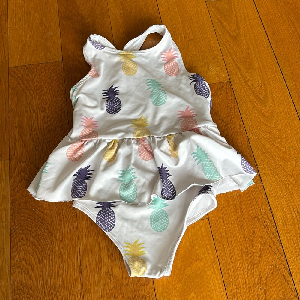 Monica and Andy Cross Back Pineapple One Piece 4T